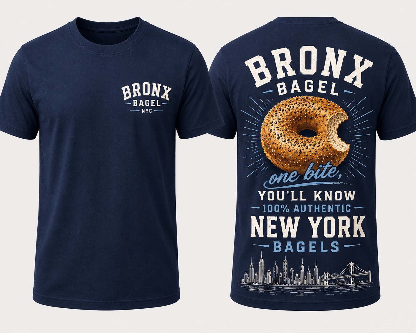 Bronx Bagel Cafe branded menu and catering inspiration